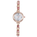 Orologio da donna a cuore in oro rosa con cristalli rosa e movimento al quarzo - Cassa Oro Rosa Rosa