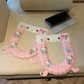 Détail du coussin de toilette imperméable en EVA rose avec motif chaton mignon - Chat Rose