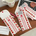 Quilted fabric eyewear pouches with strawberry, flower, and pink plaid patterns - Strawberry