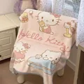 Coperta a squalo Hello Kitty rosa in morbida flanella per casa e ufficio accogliente - Coperta Di Gatto (100*120cm)