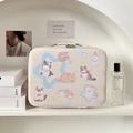Cute cartoon cat pattern cream vanity case with large capacity and top handle - Star Cat