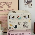Grote crèmekleurige make-uptas met schattige illustraties van puppy's en katten - Dalmatiër