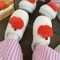 Cute cartoon mushroom plush slippers with soft white fur for indoor winter warmth - 36/37 / Apple