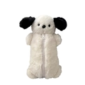 Schattige pluche cartoon hond etui met zwarte oren en ritssluiting voor scholieren - Hond