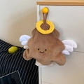 Lustiger Plüsch-Toilettenpapierhalter als Emoji mit Flügeln zum Aufhängen für Bad - Engel-Stil