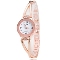 Orologio elegante da donna in oro rosa con strass e quadrante al quarzo bianco puro - Oro Rosa Quadrante Bianco