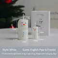 Two-piece snowman scented candle set with Merry Christmas flags and gift box - Snowman