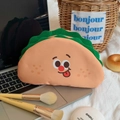 Simpatico beauty case a forma di taco con viso cartoon e scomparti per il trucco - Stile Taco (23*7*13cm)