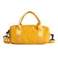 Borsa sportiva cilindrica giallo vivace con tracolla rimovibile e doppi manici superiori - Giallo Piccolo