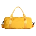 Large bright yellow cylindrical sports duffel bag with handles and adjustable strap - Yellow Large