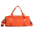 Minimalist orange cylindrical duffel bag with durable straps and detachable shoulder strap - Orange Large