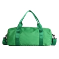 Borsone sportivo cilindrico verde brillante con tracolla regolabile e fibbie nere - Verde Grande