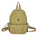Zaino versatile in nylon kaki con tasca frontale e logo fashion circolare - Cachi