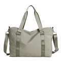 Large sage green waterproof yoga gym bag with adjustable shoulder strap - Green