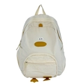 Schattige gebroken witte cartoon eend rugzak van waterdicht nylon voor school en reizen - Wit