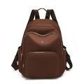 Sac à dos marron pour femme à grande capacité avec compartiments et bretelles réglables - Marron