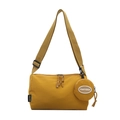 Mustard yellow corduroy dumpling crossbody bag with adjustable strap and coin purse - Yellow