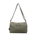 Bolso bandolera de nailon verde oliva con cremallera doble y correa ajustable - Verde