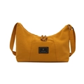 Grand sac fourre-tout minimaliste en nylon jaune avec bandoulière et fermeture éclair sûre - Jaune