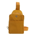 Ginger yellow nylon chest bag for women, lightweight waterproof crossbody pack for travel - Yellow