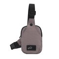 Borsa a tracolla grigio fumo con cinturino nero regolabile e logo del marchio - Grigio