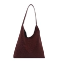 Minimalistische bordeauxrode tote bag met luipaardprint en grote capaciteit voor dames - Rood