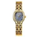 Orologio Gedi lusso da donna dorato con quadrante ovale in madreperla grigia e cinturino in metallo - Cassa Dorata Quadrante Blu Cinturino Dorato