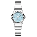 Montre à quartz GEDI avec cadran nacre bleu clair et bracelet en métal bicolore - Boîtier Argenté Cadran Bleu Clair Bracelet Argenté