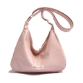 Sac bandoulière en similicuir rose avec étiquette FASHION BAG et sangle réglable - Sans Pendentif / Rose
