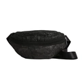 Sac banane noir tendance orné de strass brillants avec une sangle réglable assortie - Noir