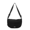 Marsupio a mezzaluna nero minimalista per uomo e donna con stampa Lucky Fashion - Nero
