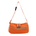 Orange nylon crossbody bag with TREND letter patch and adjustable strap for casual wear - Without Pendant / Orange