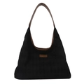 Bolso tote de ante negro con asas de cuero marrón y detalle de etiqueta Fashion - Negro