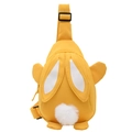 Sac bandoulière lapin jaune pour filles avec pompon blanc et sangle réglable assortie - Jaune