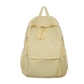 Zaino minimalista in nylon giallo ad alta capacità con tasche multiple e zip in corda - Giallo