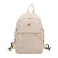 Zaino versatile in nylon bianco crema con scomparti multipli e spallacci regolabili - Bianco Sporco