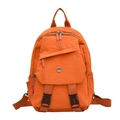Versatile orange waterproof small backpack with M FASHION badge for travel and cycling - Orange