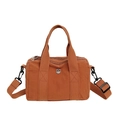 Borsa a tracolla in nylon arancione con tasche multiple e tracolla regolabile - Arancione