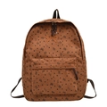 Brauner Cord-Rucksack mit schwarzen Herz- und Schleifenmustern für Schüler und Berufspendler - Braun (Stil 2/Ohne Anhänger)