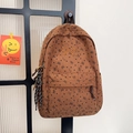 Brauner Cord-Rucksack mit Schleifen-Stickerei und Herzmustern in modischer Variante - Braun (Stil 2/Mit Anhänger)