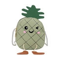 Lindo bolso bandolera de piña verde claro para niños con cara de dibujos animados - Verde