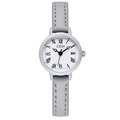 Orologio GEDI vintage da donna al quarzo con quadrante bianco e cinturino grigio - Quadrante Bianco Cassa Grigia Cinturino Grigio