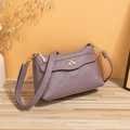 Petit sac bandoulière violet matelassé pour femme avec nœud doré et bandoulière - Violet