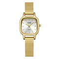 Orologio al quarzo quadrato dorato da donna con cinturino in acciaio inossidabile GEDI - Cassa Oro Quadrante Bianco