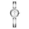 Orologio GEDI di lusso in argento da donna con quadrante in madreperla e cristalli - Cinturino Argento Quadrante Bianco