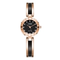 Orologio GEDI al quarzo da donna con quadrante nero e cinturino rigido in metallo rosa - Quadrante Nero Oro Rosa
