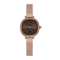 Orologio Gedi oro rosa con quadrante marrone e cinturino a maglia milanese - Cassa Caffè Quadrante Caffè Cinturino Oro Rosa