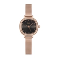Orologio Gedi da donna elegante con cinturino a rete oro rosa e quadrante nero - Cassa Oro Rosa Quadrante Nero Cinturino Oro Rosa