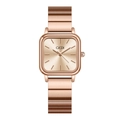 Orologio GEDI quadrato oro rosa da donna con quadrante soleil e cinturino acciaio - Cinturino Oro Rosa Quadrante Rosa