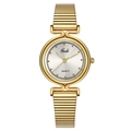 Orologio al quarzo classico da donna con cinturino in metallo dorato e quadrante rotondo - Cassa Oro Quadrante Bianco